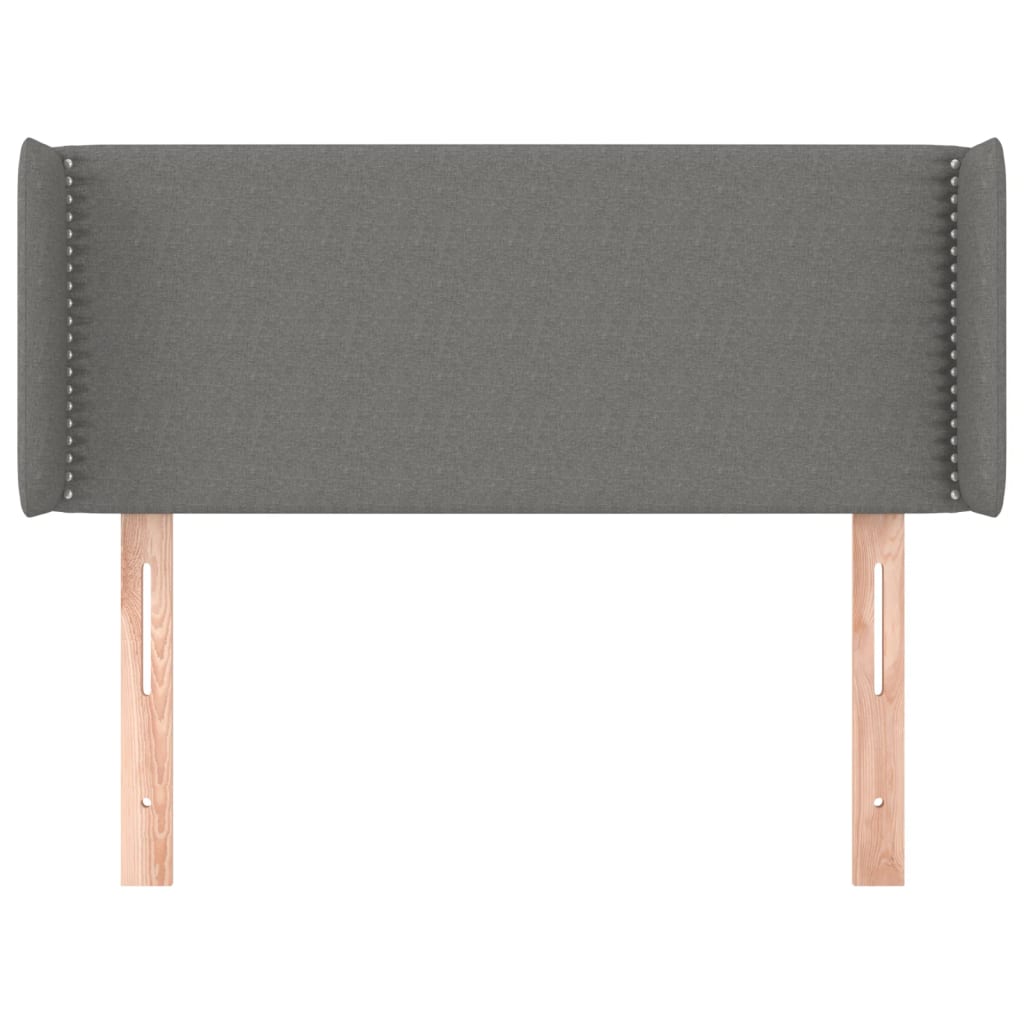 Hoofdbord met randen 103x16x78/88 cm stof donkergrijs is nu te koop bij PeponiXL, paradijselijk wonen!