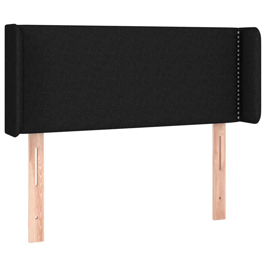 Hoofdbord met randen 103x16x78/88 cm stof zwart is nu te koop bij PeponiXL, paradijselijk wonen!
