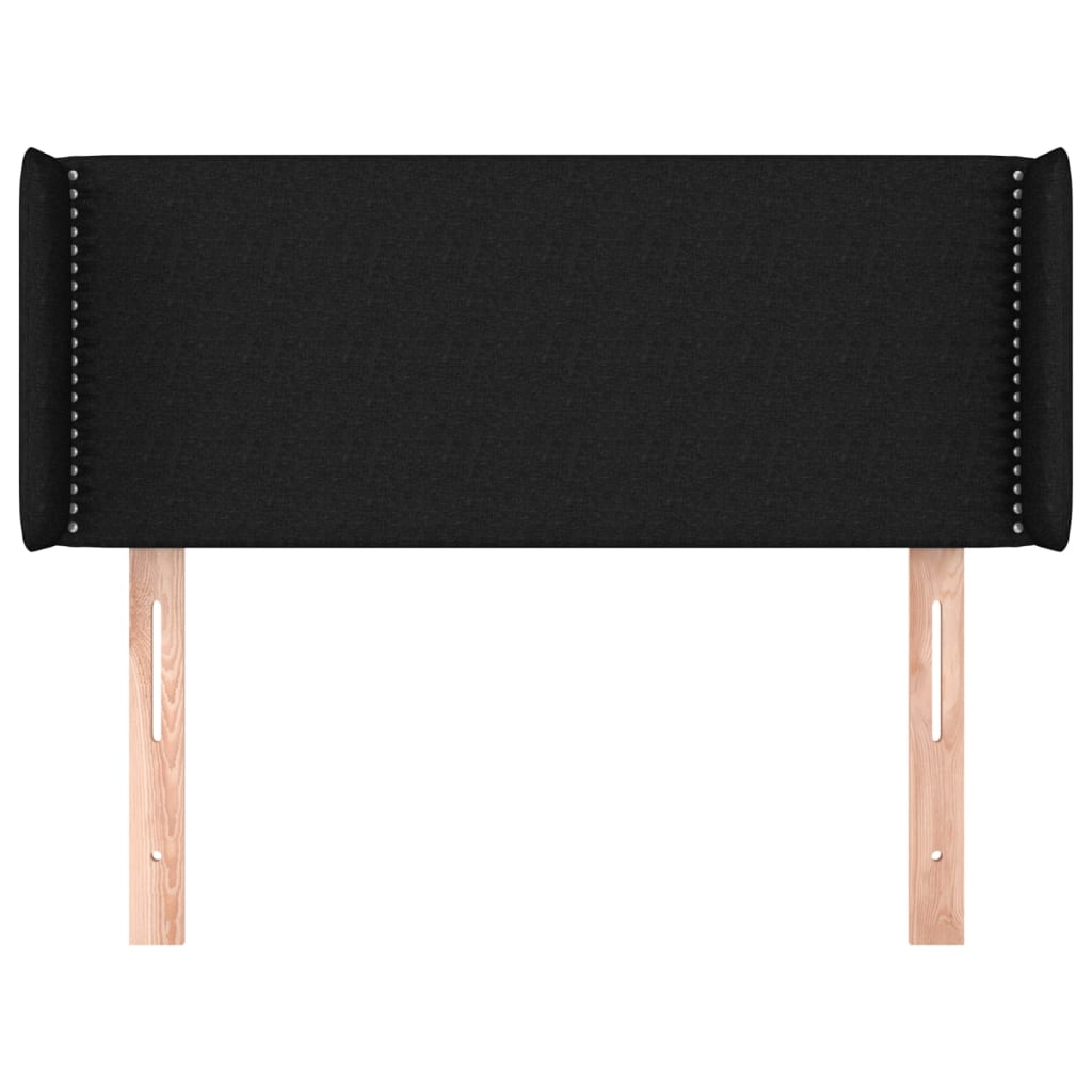 Hoofdbord met randen 103x16x78/88 cm stof zwart is nu te koop bij PeponiXL, paradijselijk wonen!