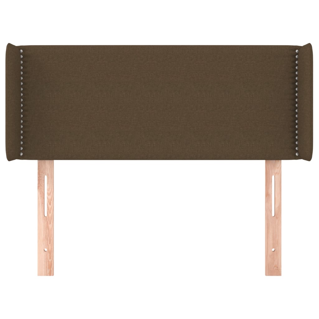 Hoofdbord met randen 103x16x78/88 cm stof donkerbruin is nu te koop bij PeponiXL, paradijselijk wonen!