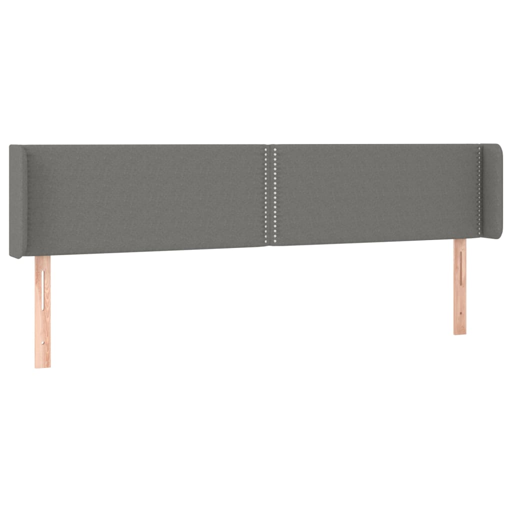 Hoofdbord met randen 183x16x78/88 cm stof donkergrijs is nu te koop bij PeponiXL, paradijselijk wonen!