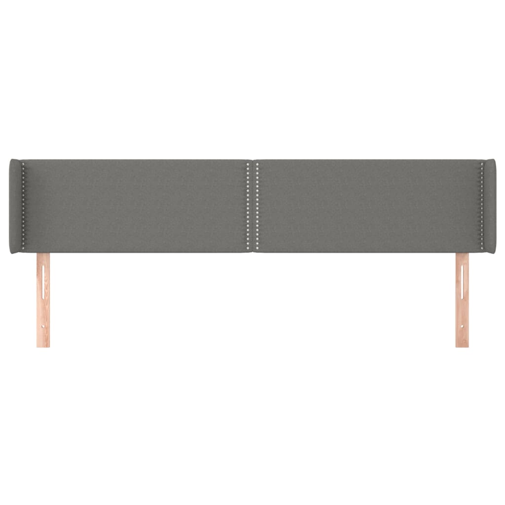 Hoofdbord met randen 183x16x78/88 cm stof donkergrijs is nu te koop bij PeponiXL, paradijselijk wonen!