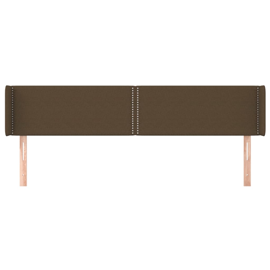 Hoofdbord met randen 183x16x78/88 cm stof donkerbruin is nu te koop bij PeponiXL, paradijselijk wonen!