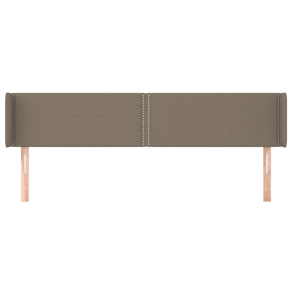 Hoofdbord met randen 203x16x78/88 cm stof taupe is nu te koop bij PeponiXL, paradijselijk wonen!