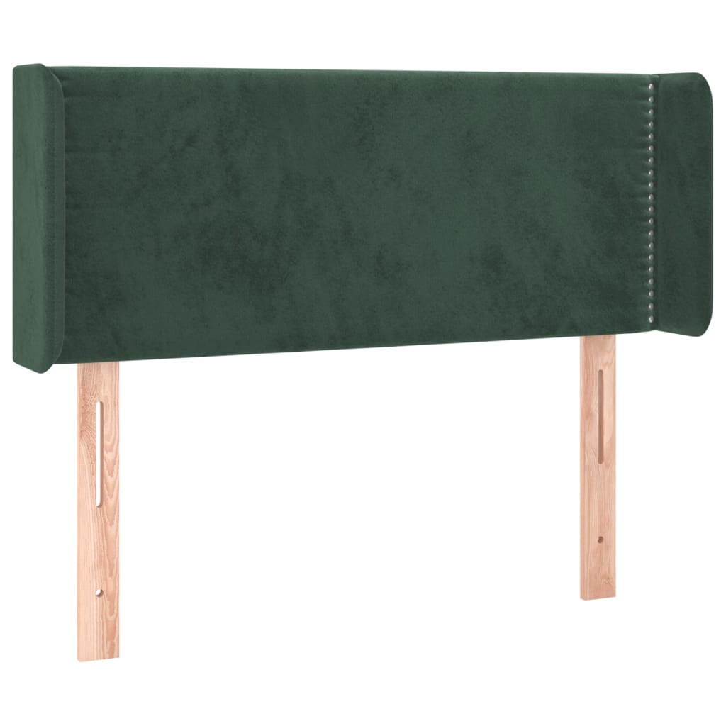 Hoofdbord met randen 83x16x78/88 cm fluweel donkergroen is nu te koop bij PeponiXL, paradijselijk wonen!