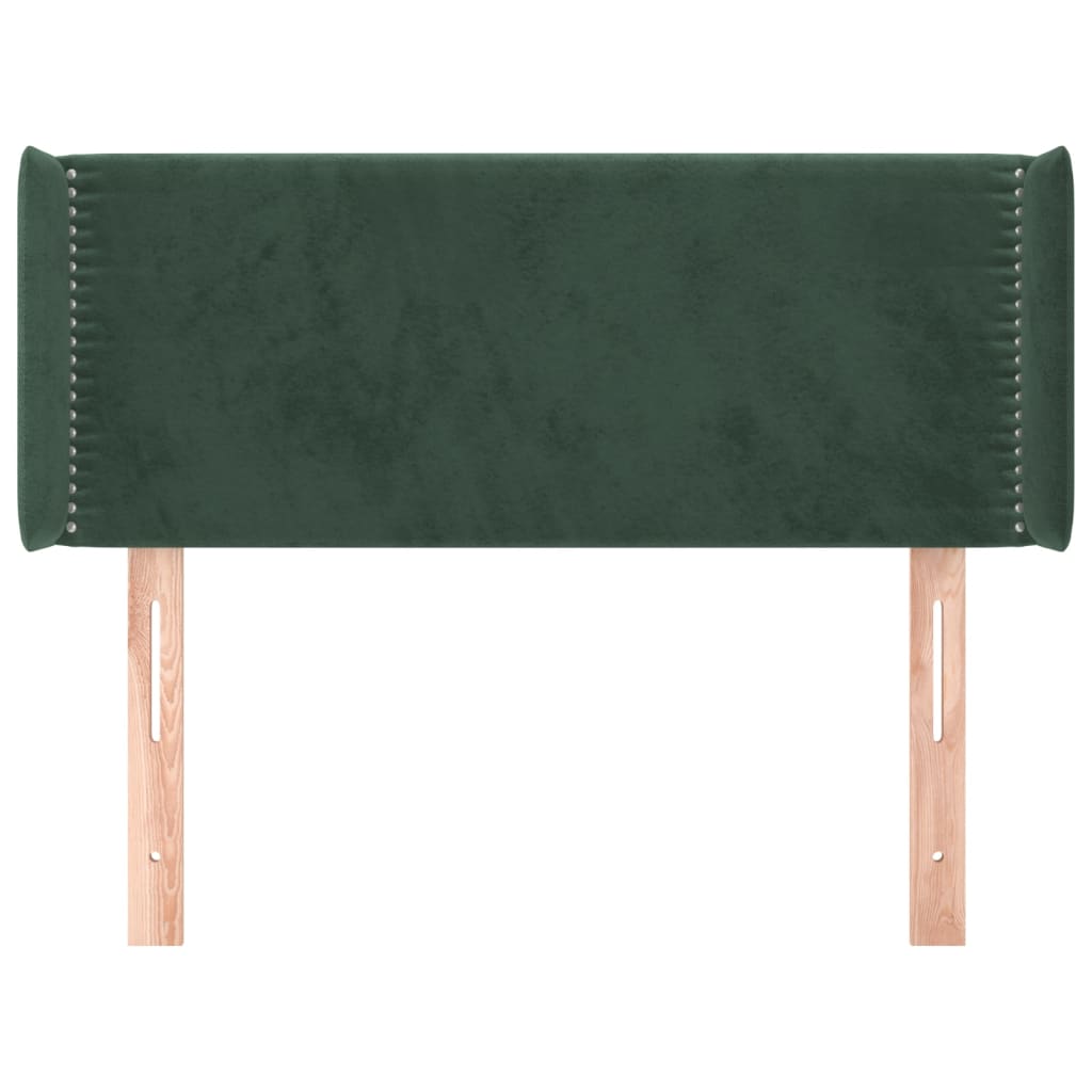 Hoofdbord met randen 103x16x78/88 cm fluweel donkergroen is nu te koop bij PeponiXL, paradijselijk wonen!
