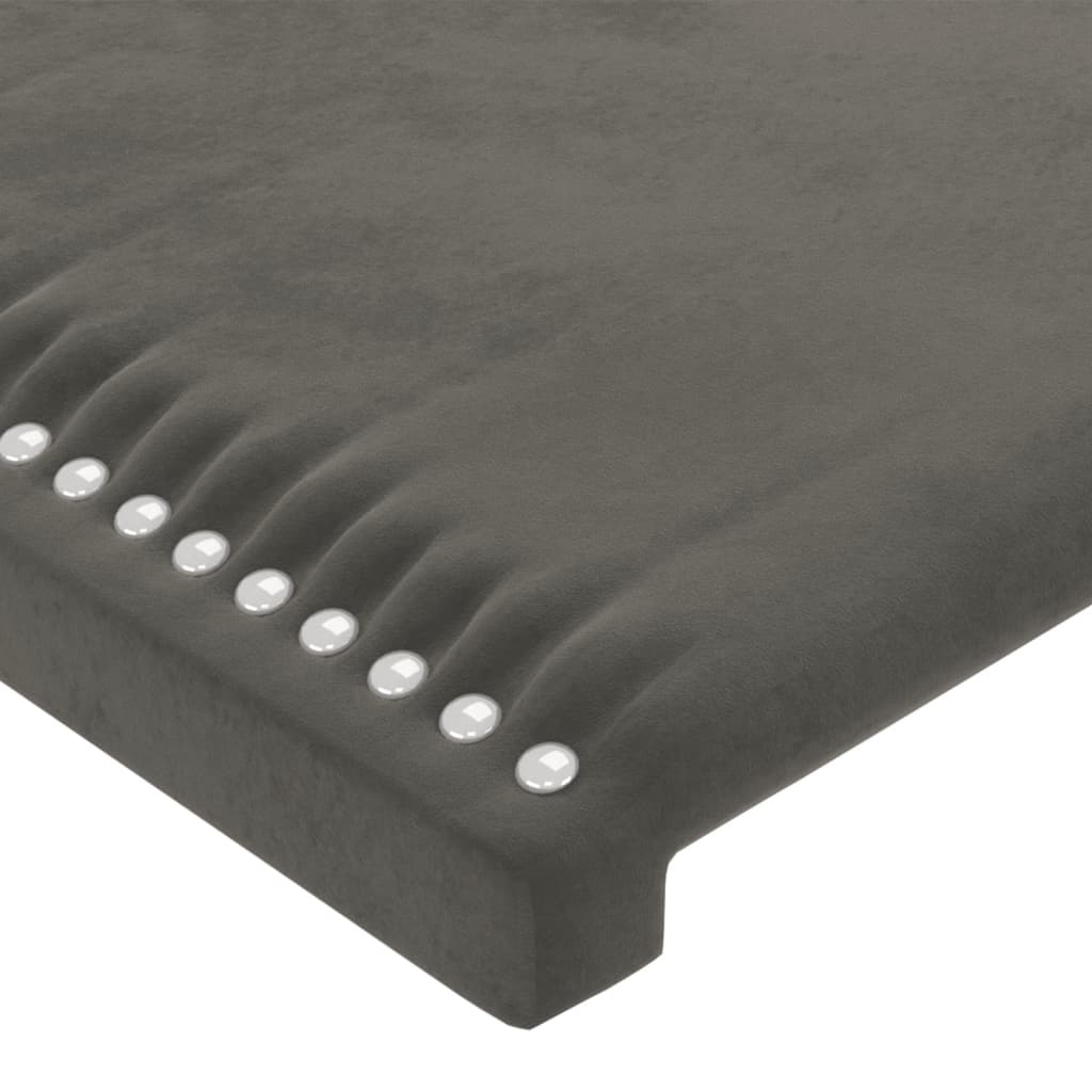 Hoofdbord met randen 163x16x78/88 cm fluweel donkergrijs is nu te koop bij PeponiXL, paradijselijk wonen!