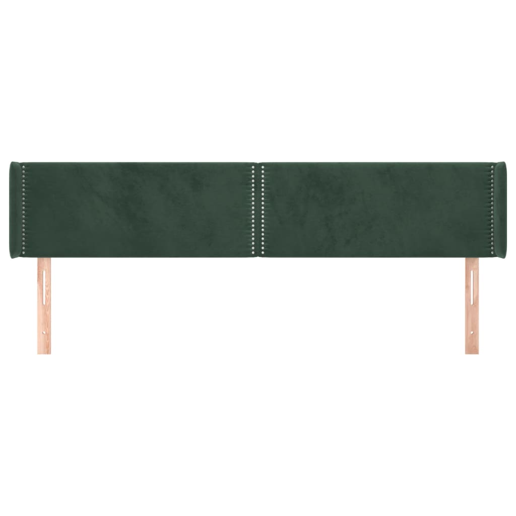 Hoofdbord met randen 183x16x78/88 cm fluweel donkergroen is nu te koop bij PeponiXL, paradijselijk wonen!