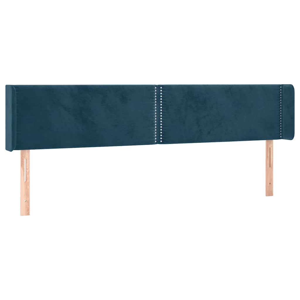 Hoofdbord met randen 183x16x78/88 cm fluweel donkerblauw is nu te koop bij PeponiXL, paradijselijk wonen!