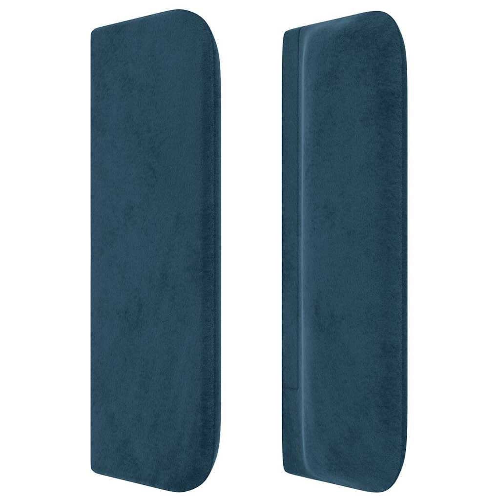 Hoofdbord met randen 183x16x78/88 cm fluweel donkerblauw is nu te koop bij PeponiXL, paradijselijk wonen!