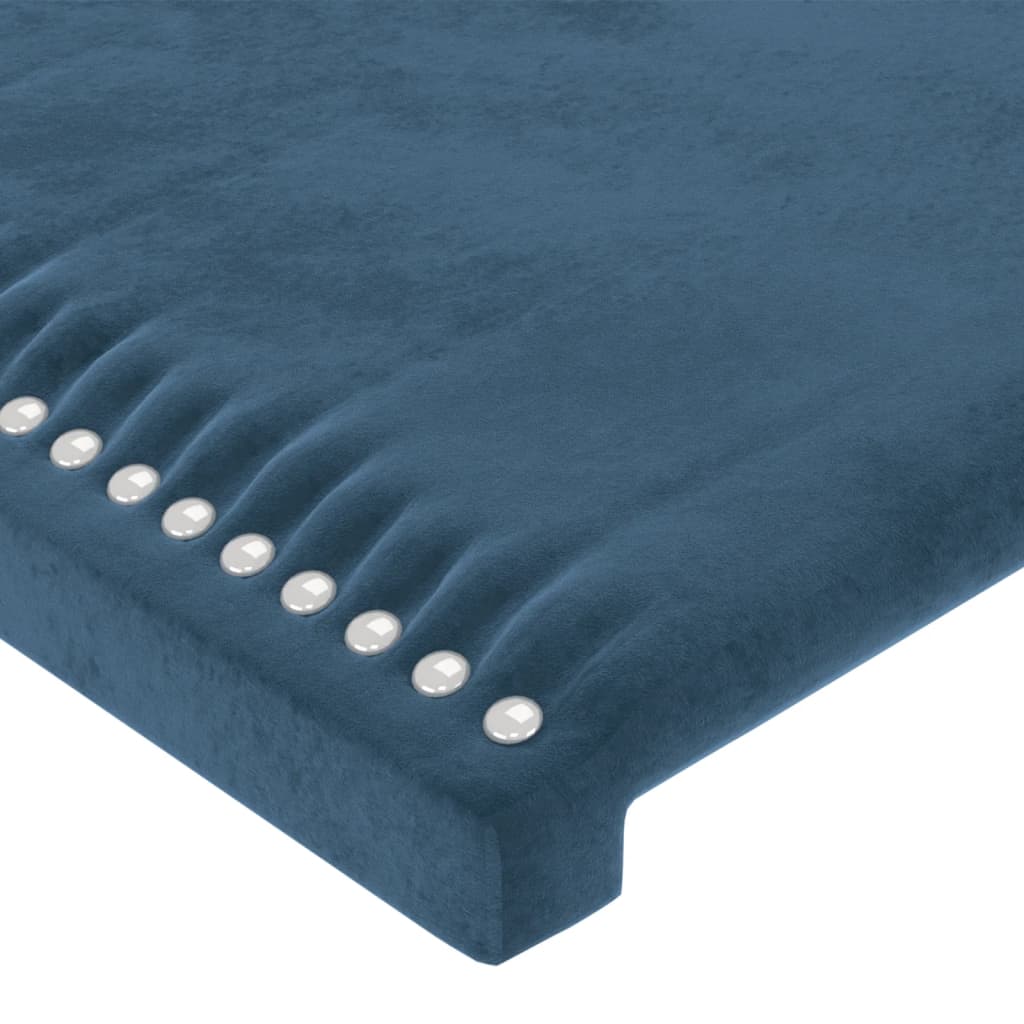 Hoofdbord met randen 183x16x78/88 cm fluweel donkerblauw is nu te koop bij PeponiXL, paradijselijk wonen!
