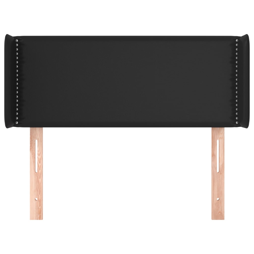 Hoofdbord met randen 103x16x78/88 cm kunstleer zwart is nu te koop bij PeponiXL, paradijselijk wonen!