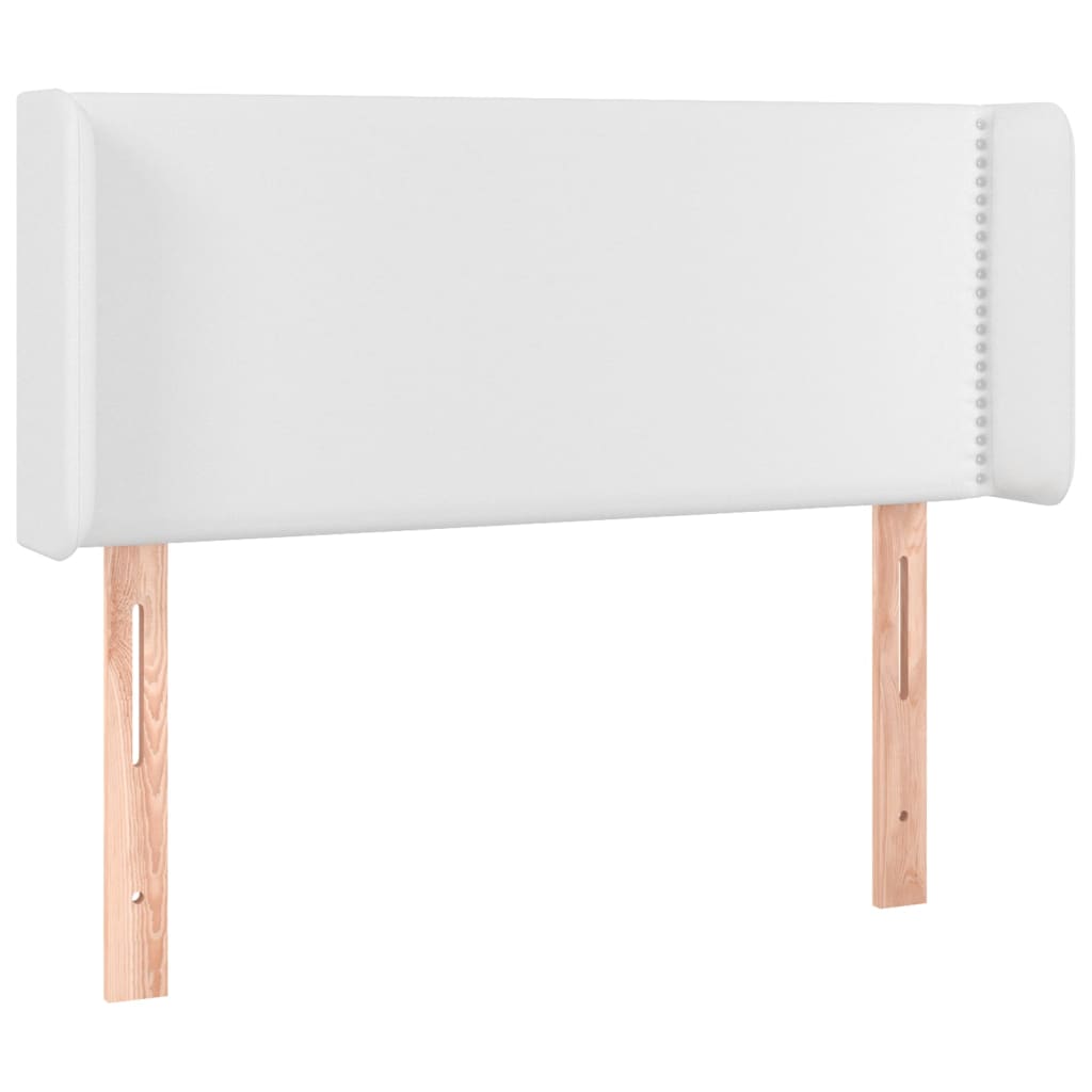 Hoofdbord met randen 103x16x78/88 cm kunstleer wit is nu te koop bij PeponiXL, paradijselijk wonen!