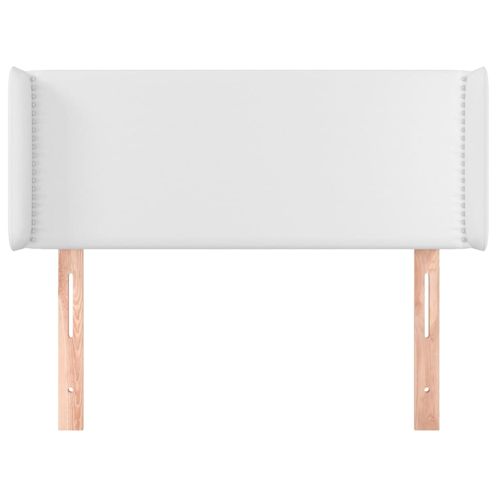 Hoofdbord met randen 103x16x78/88 cm kunstleer wit is nu te koop bij PeponiXL, paradijselijk wonen!