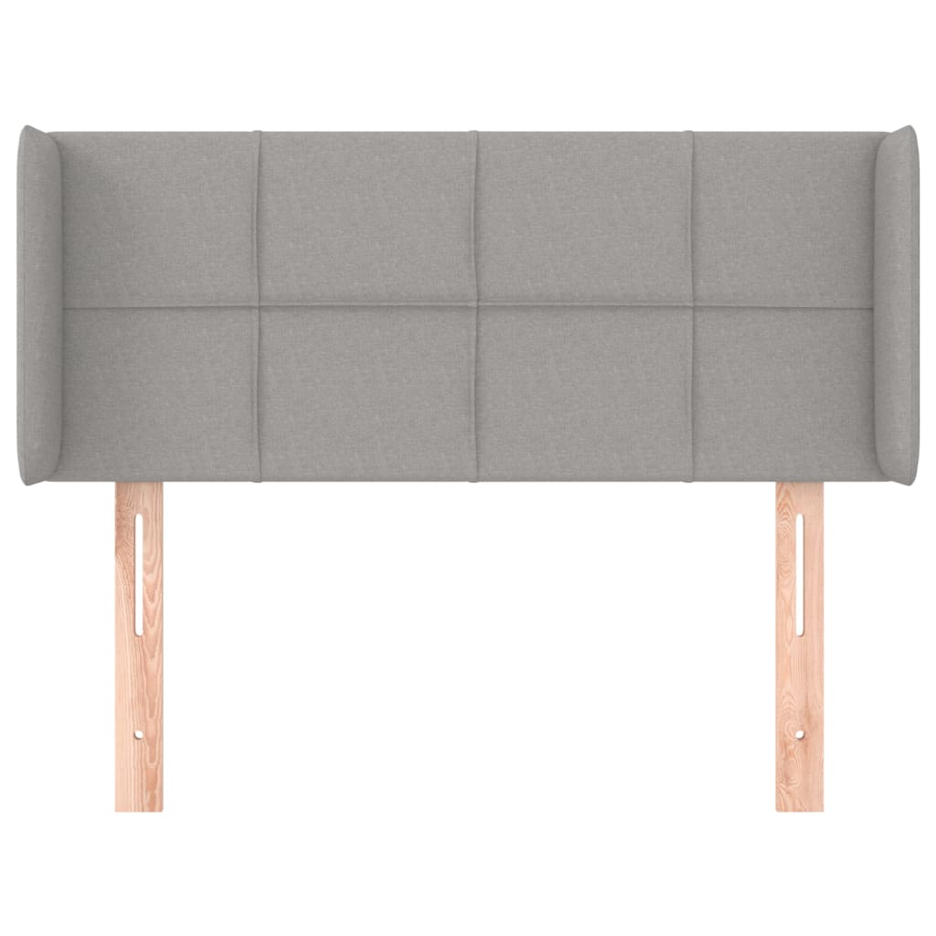 Hoofdbord met randen 83x16x78/88 cm stof lichtgrijs is nu te koop bij PeponiXL, paradijselijk wonen!