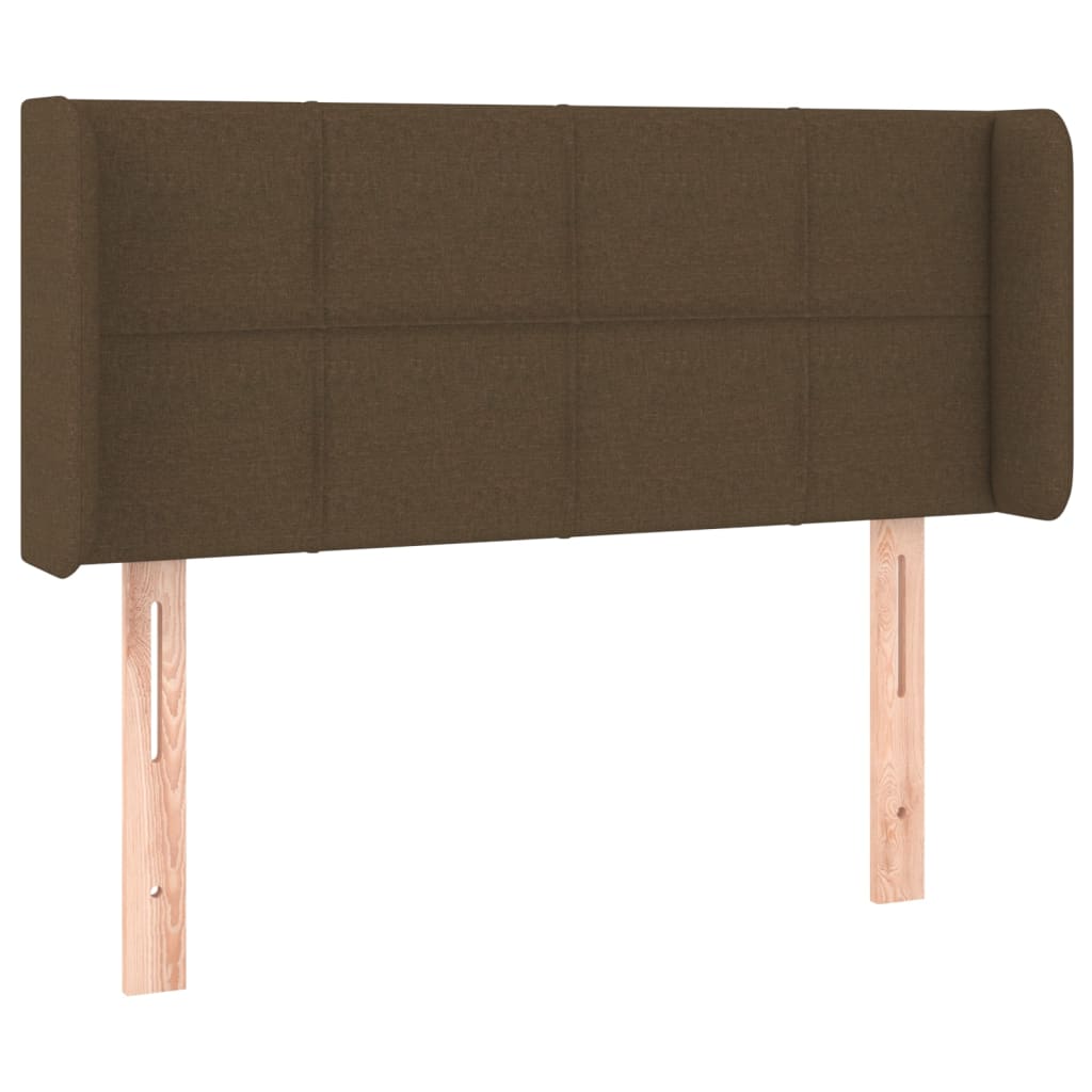 Hoofdbord met randen 83x16x78/88 cm stof donkerbruin is nu te koop bij PeponiXL, paradijselijk wonen!