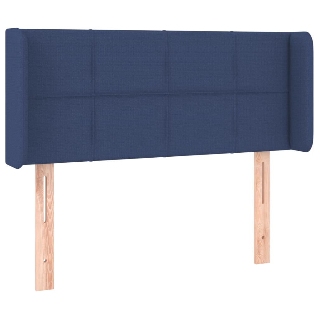 Hoofdbord met randen 83x16x78/88 cm stof blauw is nu te koop bij PeponiXL, paradijselijk wonen!
