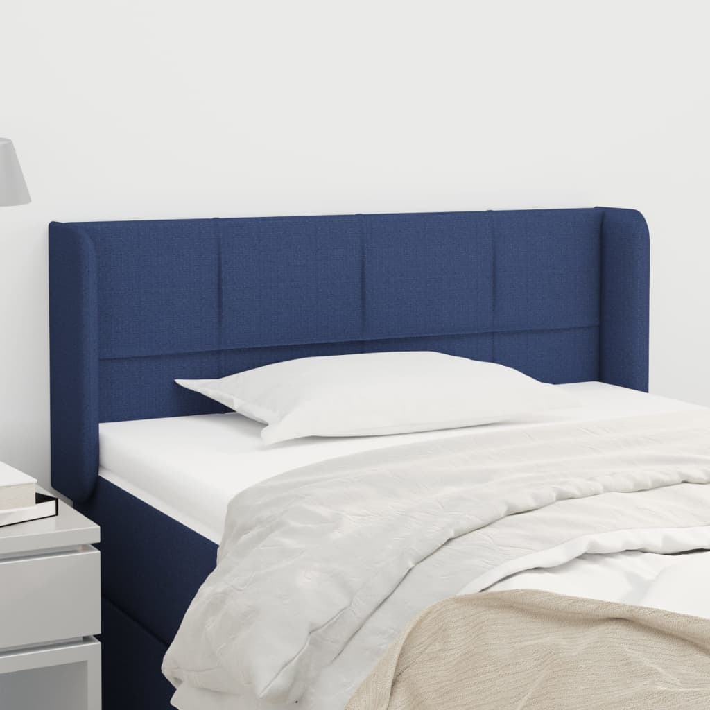 Hoofdbord met randen 83x16x78/88 cm stof blauw is nu te koop bij PeponiXL, paradijselijk wonen!
