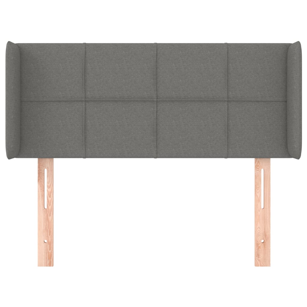 Hoofdbord met randen 93x16x78/88 cm stof donkergrijs is nu te koop bij PeponiXL, paradijselijk wonen!