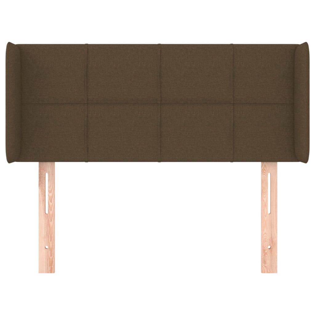 Hoofdbord met randen 93x16x78/88 cm stof donkerbruin is nu te koop bij PeponiXL, paradijselijk wonen!