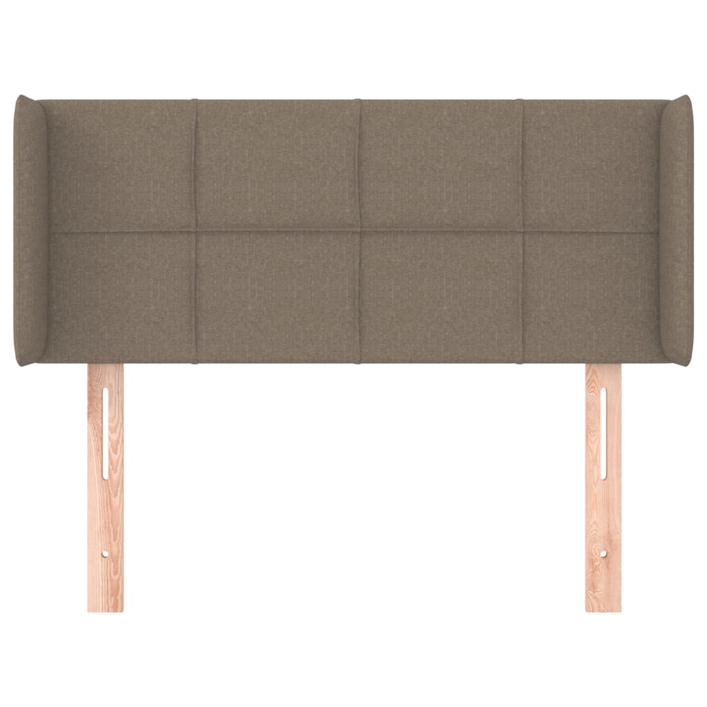Hoofdbord met randen 103x16x78/88 cm stof taupe is nu te koop bij PeponiXL, paradijselijk wonen!