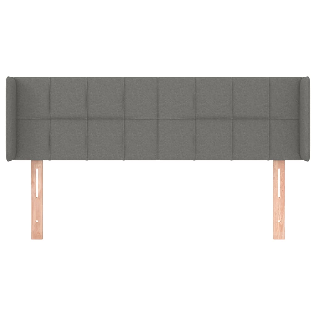 Hoofdbord met randen 147x16x78/88 cm stof donkergrijs is nu te koop bij PeponiXL, paradijselijk wonen!