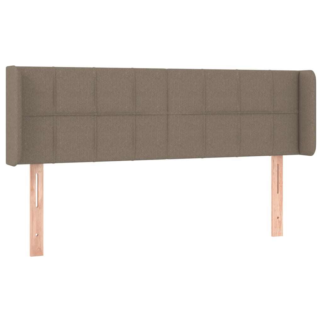 Hoofdbord met randen 147x16x78/88 cm stof taupe is nu te koop bij PeponiXL, paradijselijk wonen!