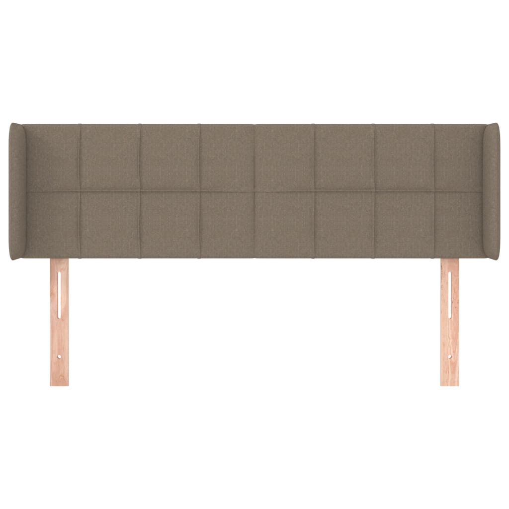 Hoofdbord met randen 147x16x78/88 cm stof taupe is nu te koop bij PeponiXL, paradijselijk wonen!