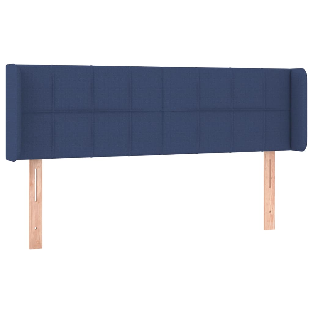 Hoofdbord met randen 147x16x78/88 cm stof blauw is nu te koop bij PeponiXL, paradijselijk wonen!