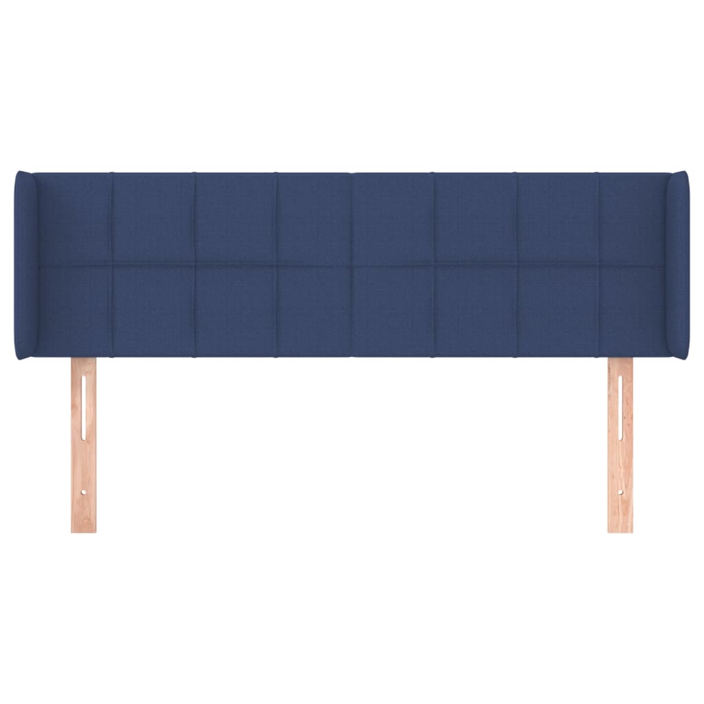 Hoofdbord met randen 147x16x78/88 cm stof blauw is nu te koop bij PeponiXL, paradijselijk wonen!