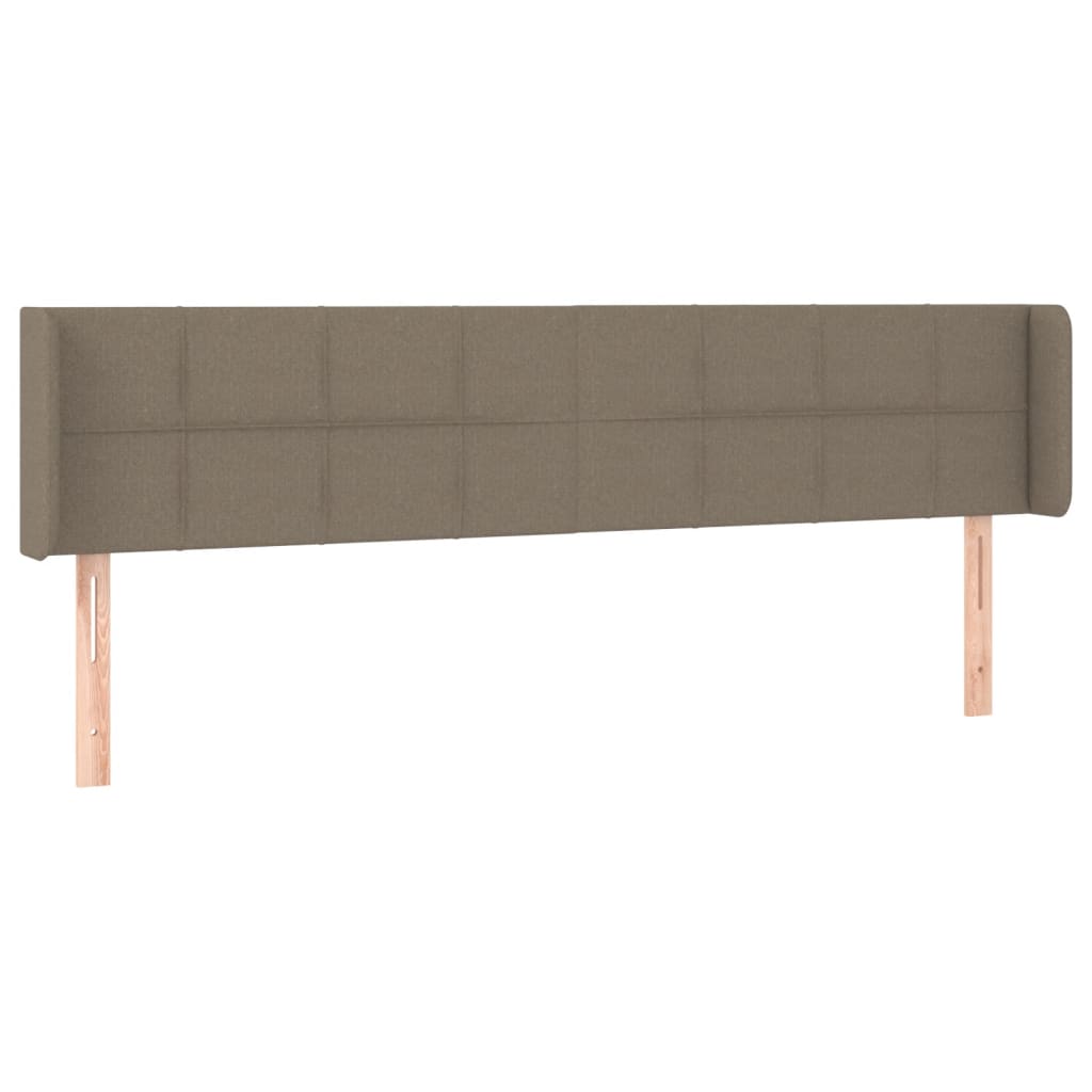 Hoofdbord met randen 163x16x78/88 cm stof taupe is nu te koop bij PeponiXL, paradijselijk wonen!