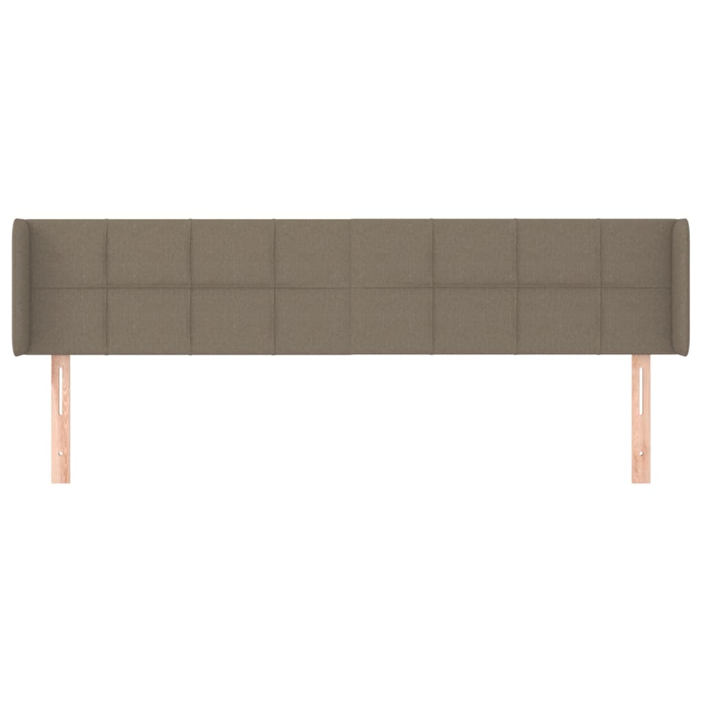 Hoofdbord met randen 163x16x78/88 cm stof taupe is nu te koop bij PeponiXL, paradijselijk wonen!