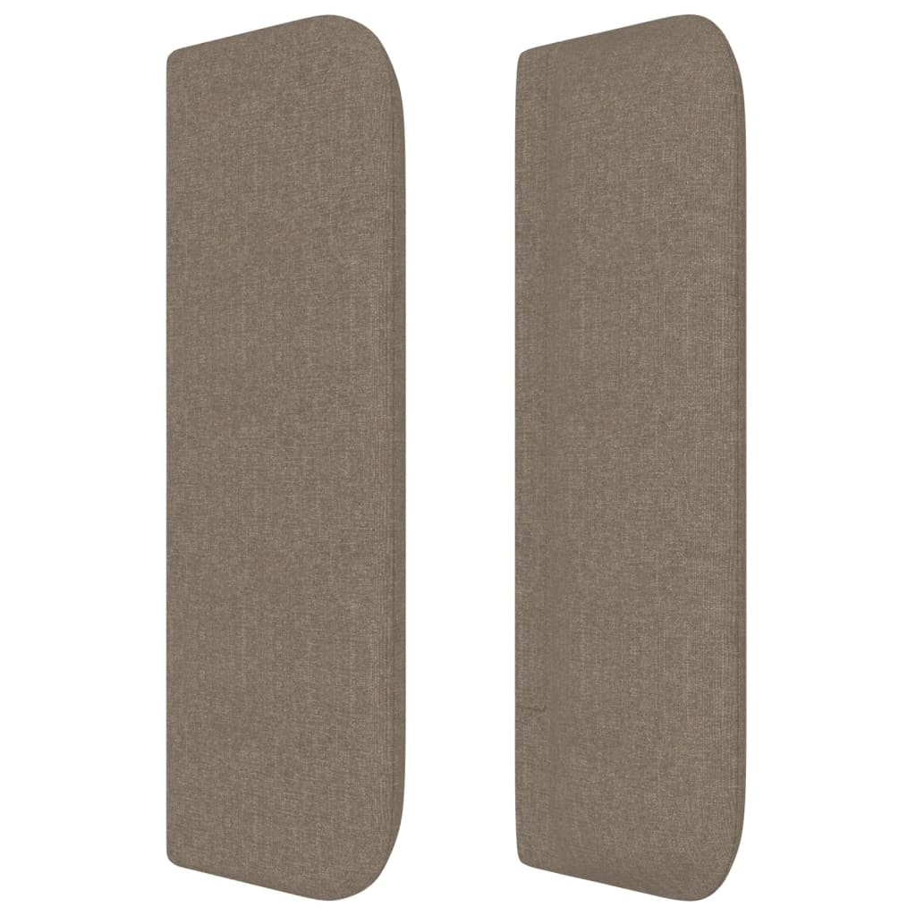 Hoofdbord met randen 163x16x78/88 cm stof taupe is nu te koop bij PeponiXL, paradijselijk wonen!