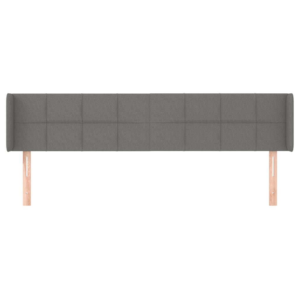 Hoofdbord met randen 183x16x78/88 cm stof donkergrijs is nu te koop bij PeponiXL, paradijselijk wonen!