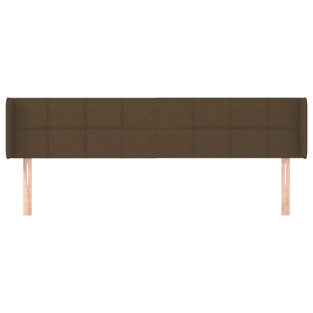 Hoofdbord met randen 183x16x78/88 cm stof donkerbruin is nu te koop bij PeponiXL, paradijselijk wonen!