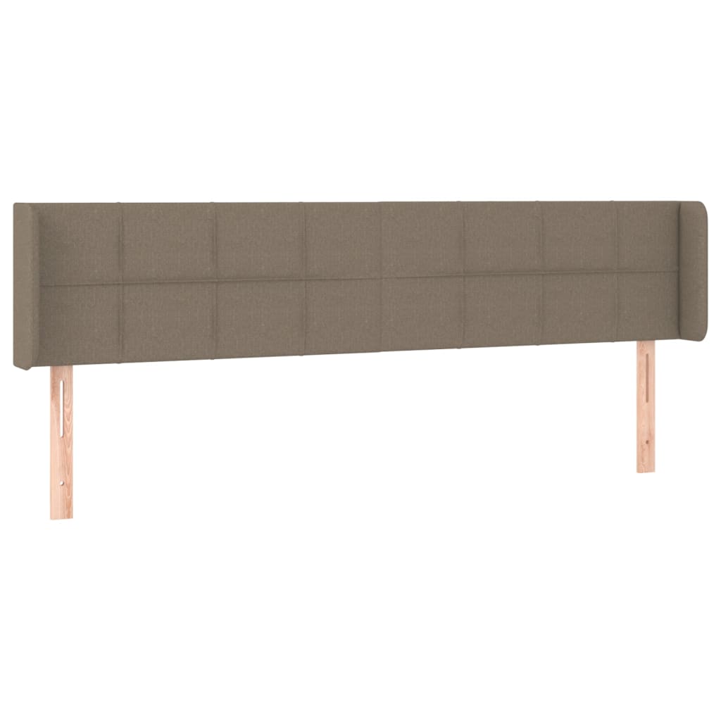 Hoofdbord met randen 183x16x78/88 cm stof taupe is nu te koop bij PeponiXL, paradijselijk wonen!