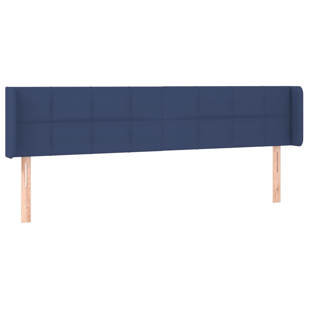 Hoofdbord met randen 183x16x78/88 cm stof blauw is nu te koop bij PeponiXL, paradijselijk wonen!
