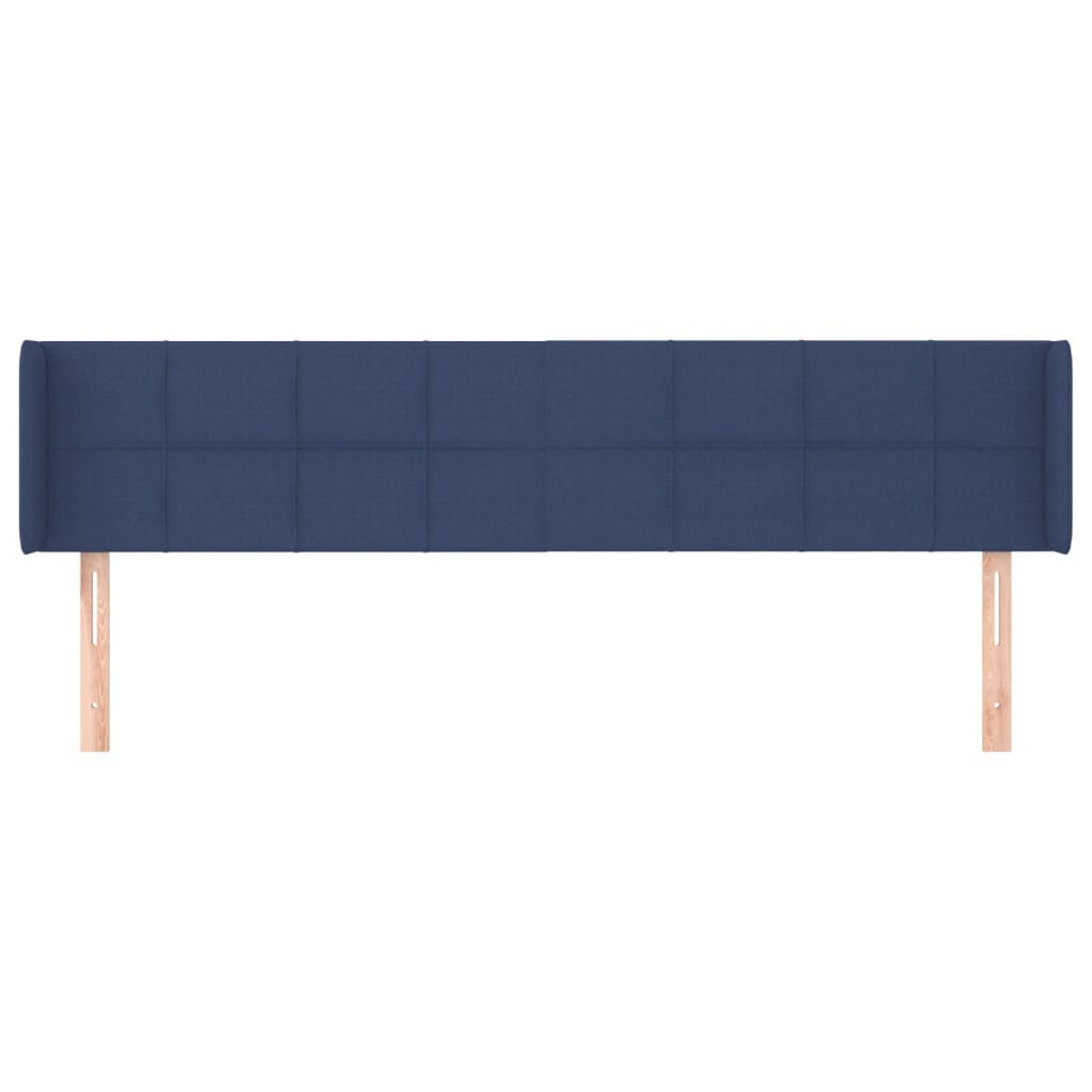 Hoofdbord met randen 183x16x78/88 cm stof blauw is nu te koop bij PeponiXL, paradijselijk wonen!