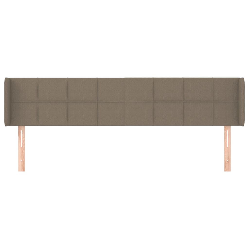 Hoofdbord met randen 203x16x78/88 cm stof taupe is nu te koop bij PeponiXL, paradijselijk wonen!