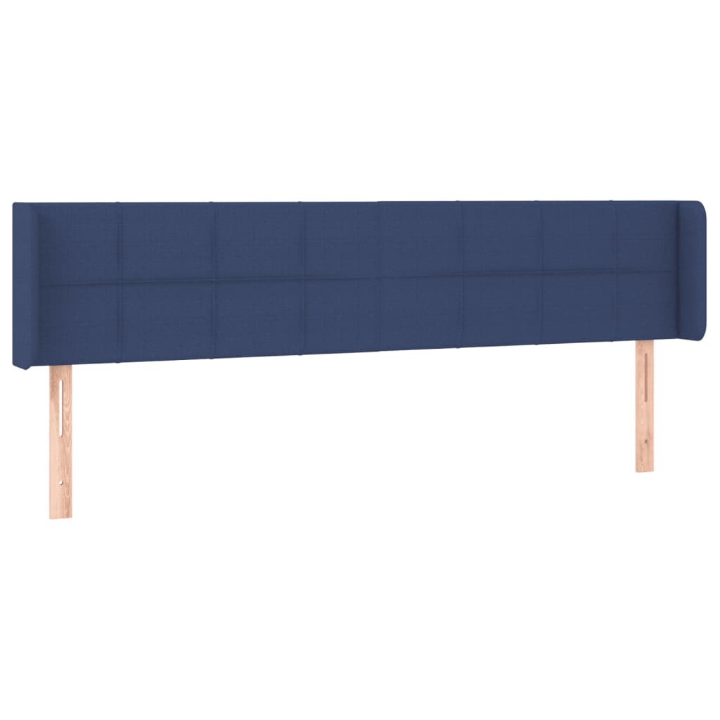Hoofdbord met randen 203x16x78/88 cm stof blauw is nu te koop bij PeponiXL, paradijselijk wonen!