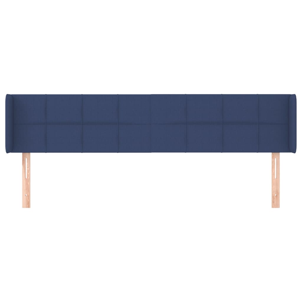 Hoofdbord met randen 203x16x78/88 cm stof blauw is nu te koop bij PeponiXL, paradijselijk wonen!