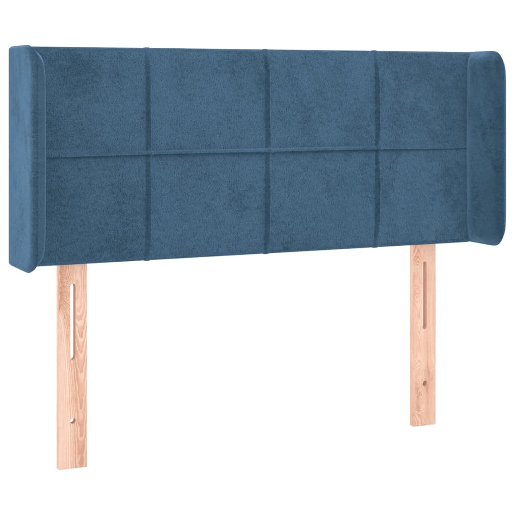 Hoofdbord met randen 83x16x78/88 cm fluweel donkerblauw is nu te koop bij PeponiXL, paradijselijk wonen!