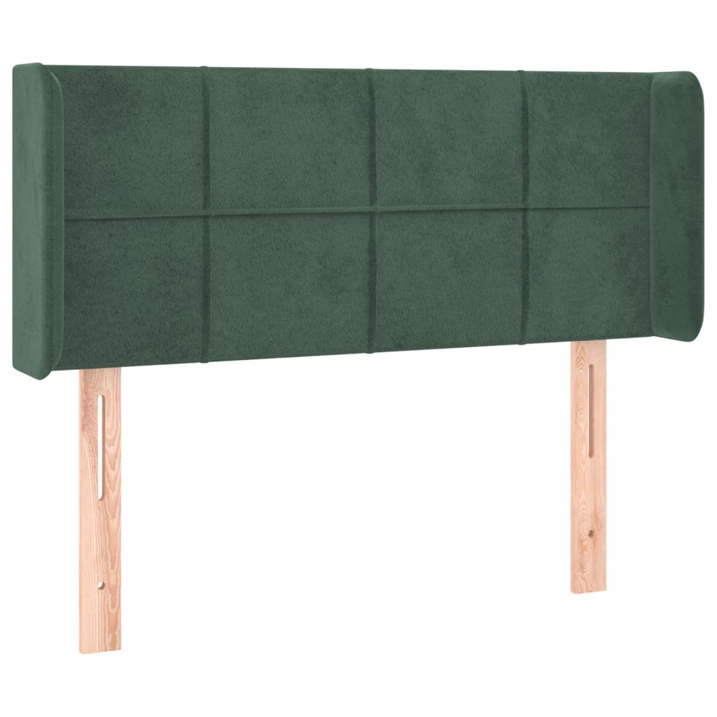 Hoofdbord met randen 93x16x78/88 cm fluweel donkergroen is nu te koop bij PeponiXL, paradijselijk wonen!