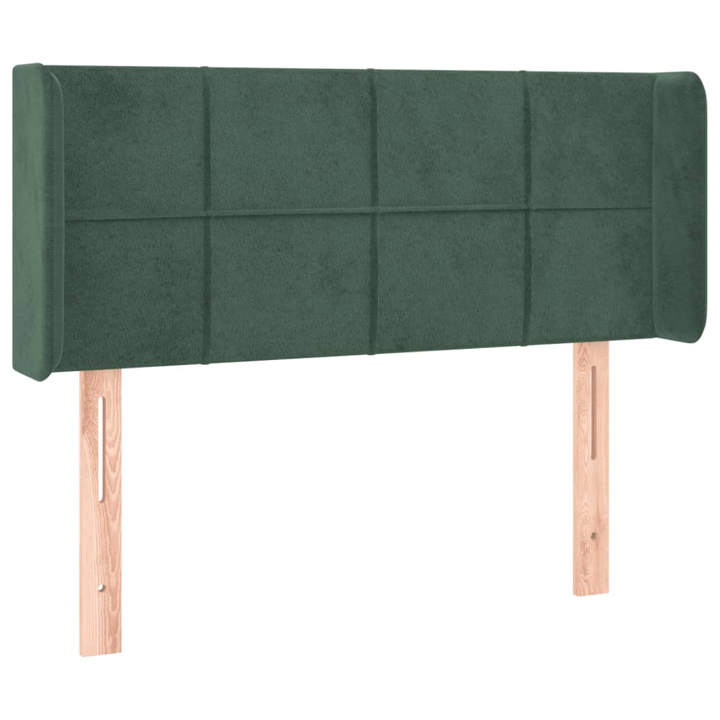Hoofdbord met randen 103x16x78/88 cm fluweel donkergroen is nu te koop bij PeponiXL, paradijselijk wonen!