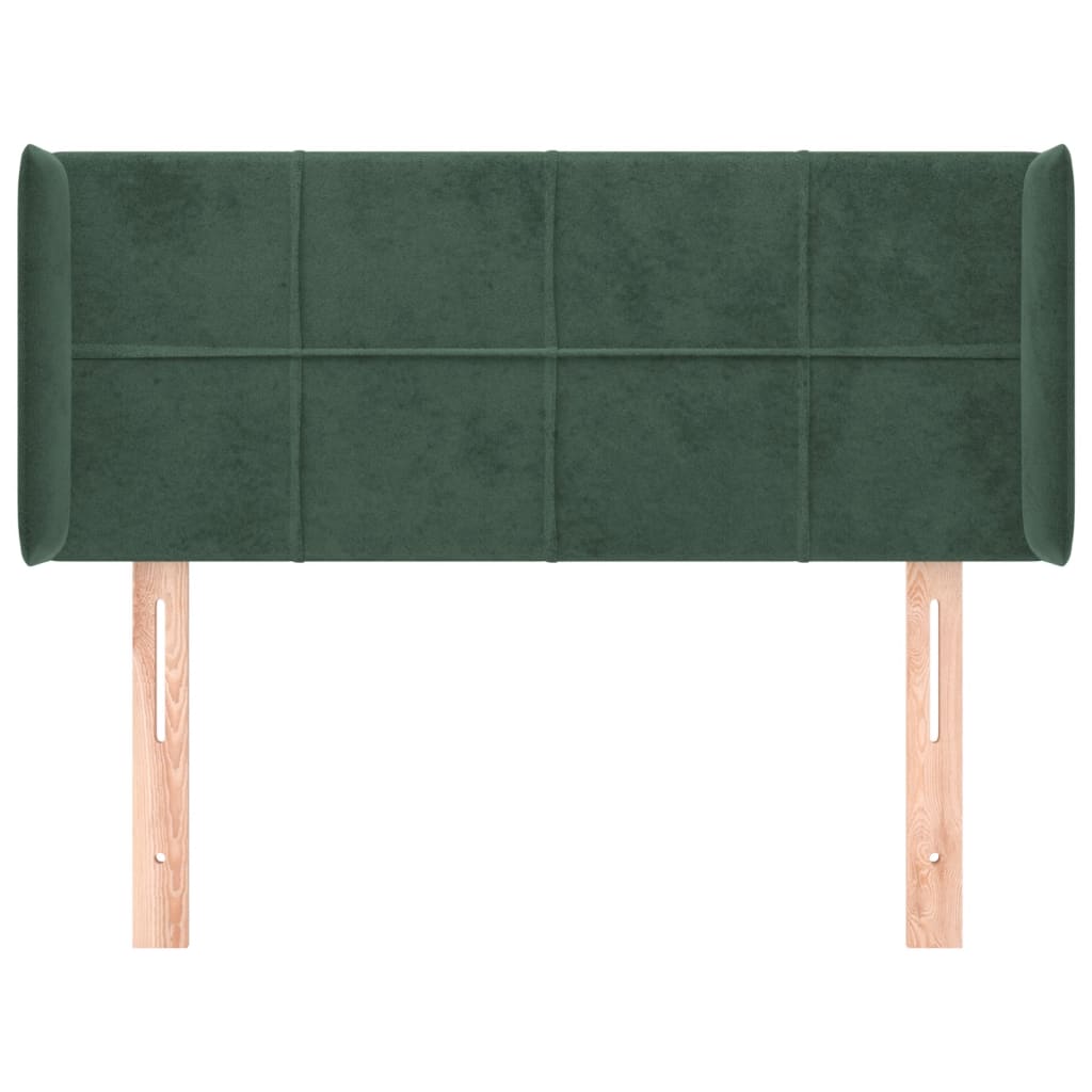 Hoofdbord met randen 103x16x78/88 cm fluweel donkergroen is nu te koop bij PeponiXL, paradijselijk wonen!