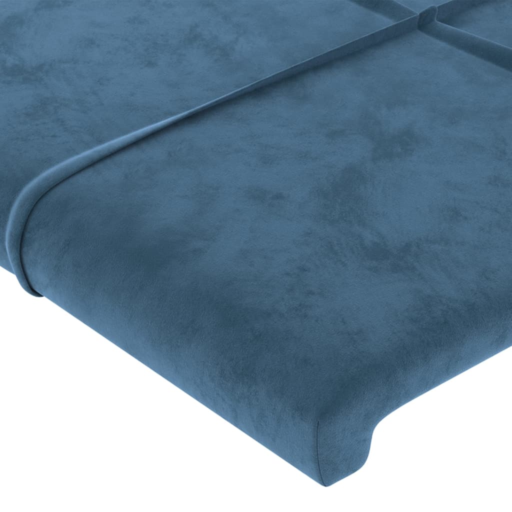 Hoofdbord met randen 103x16x78/88 cm fluweel donkerblauw is nu te koop bij PeponiXL, paradijselijk wonen!