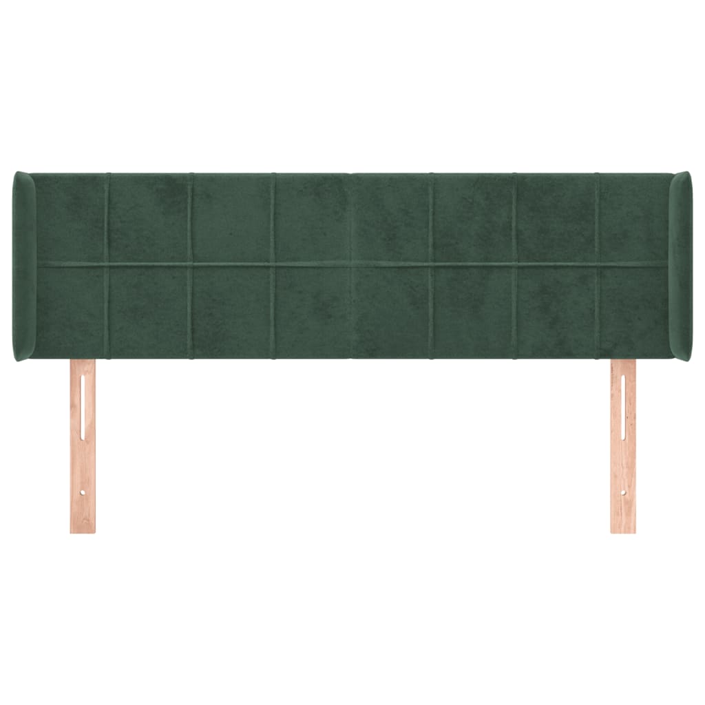 Hoofdbord met randen 147x16x78/88 cm fluweel donkergroen is nu te koop bij PeponiXL, paradijselijk wonen!