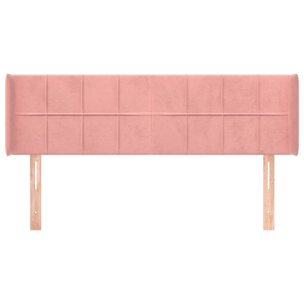 Hoofdbord met randen 147x16x78/88 cm fluweel roze is nu te koop bij PeponiXL, paradijselijk wonen!
