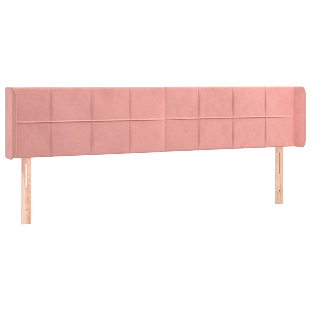 Hoofdbord met randen 183x16x78/88 cm fluweel roze is nu te koop bij PeponiXL, paradijselijk wonen!