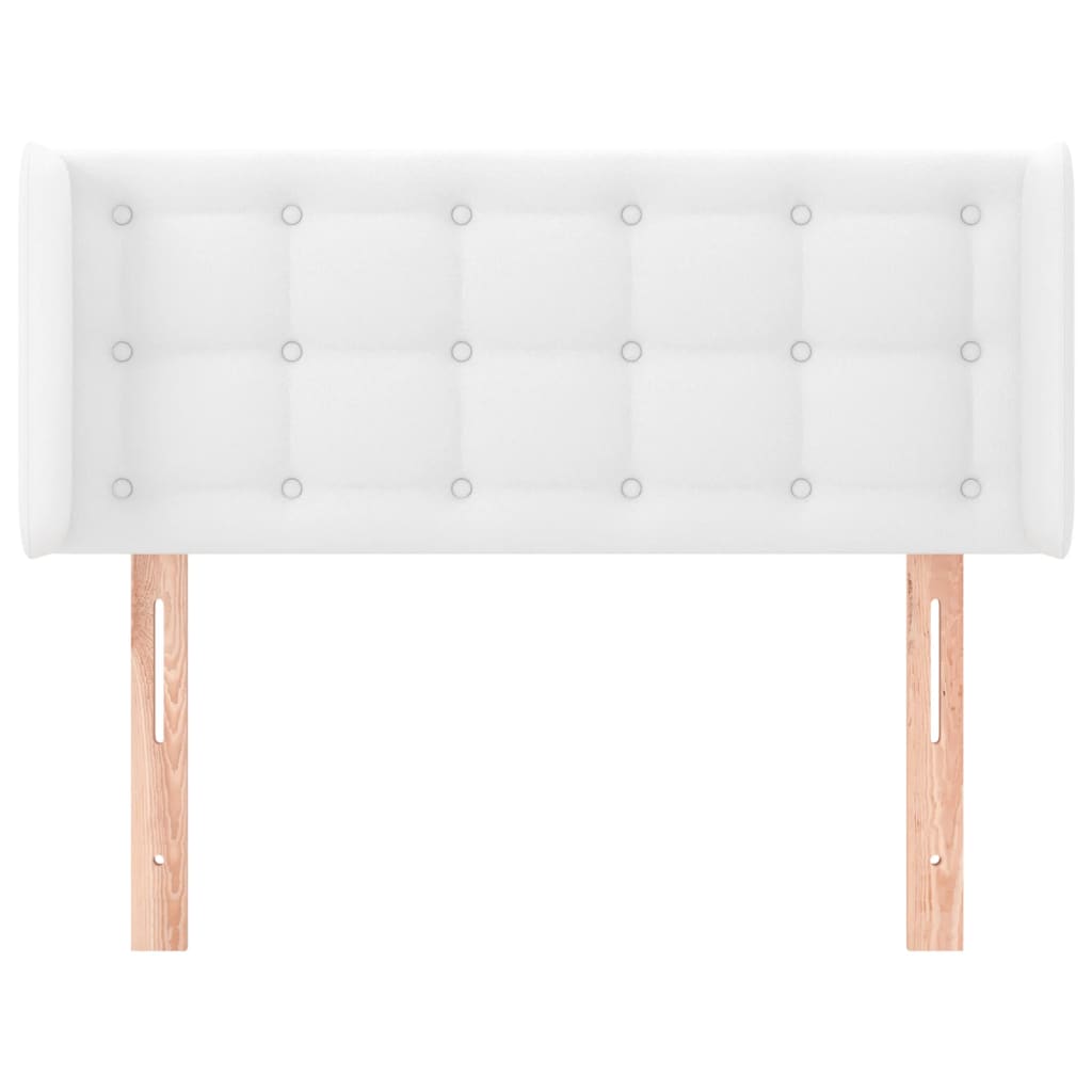 Hoofdbord met randen 83x16x78/88 cm kunstleer wit is nu te koop bij PeponiXL, paradijselijk wonen!